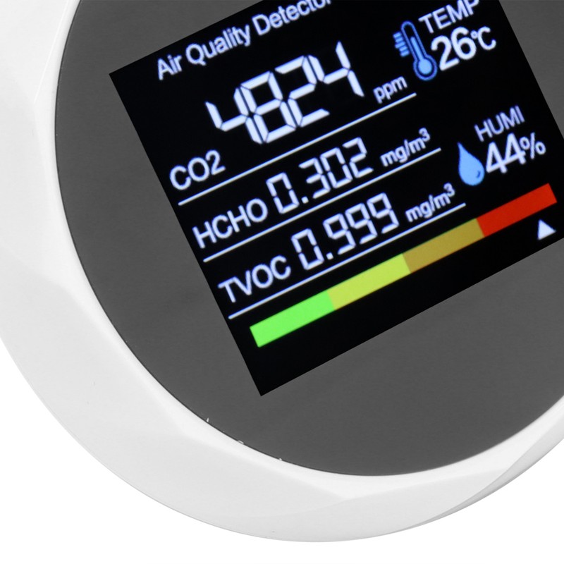 Air Quality Detector Multifunction TVOC CO2 Detector Digital Temperature Humidity