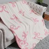 Luxape Bow Blanket Pink Bows Soft Throw Blanket Reversible Premium
