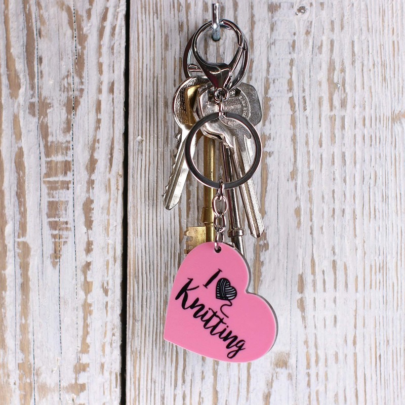 Stands Out, Supplying Outstanding Gifts I Love Knitting Novelty Keyring