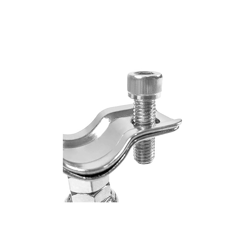 QWORK Adjustable Stainless Steel Pipe Support Bracket Kit - Compatible