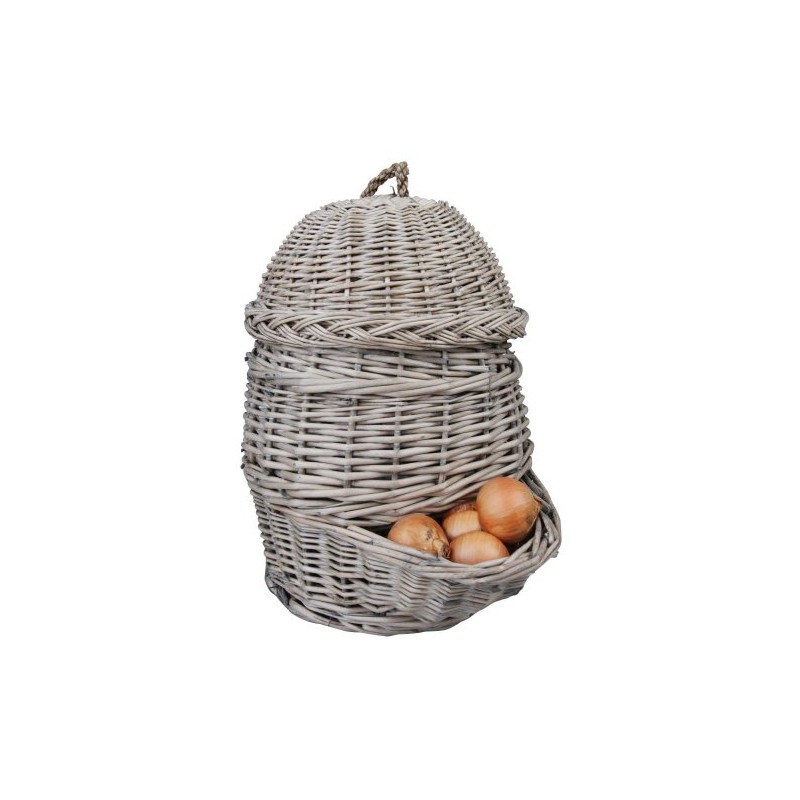 Esschert Design Onion Basket in Grey, Approx. 25 cm x