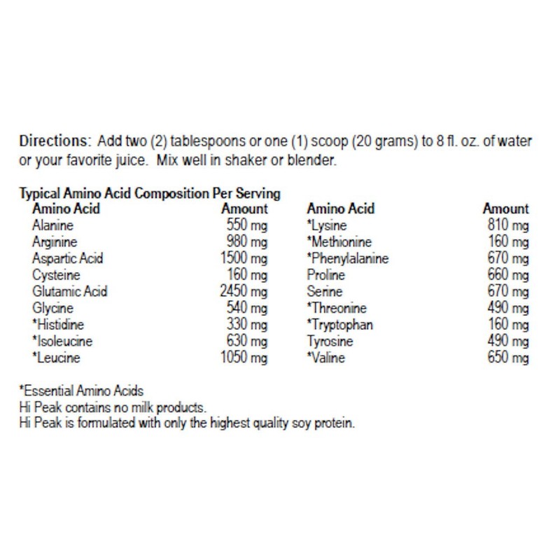 Dialyvite - Hi-Peak Instant Soy Protein Mix - 260 Grams
