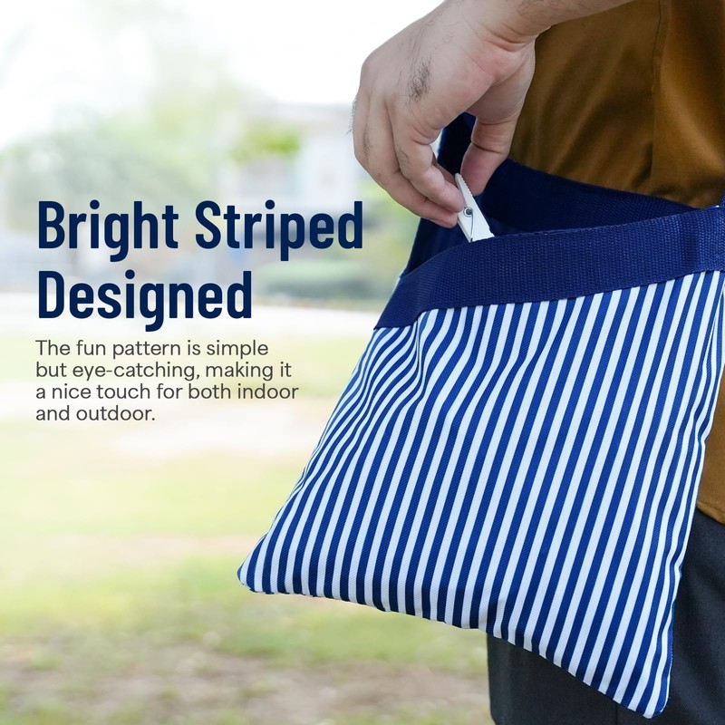 Peg Bag with Shoulder Strap | Striped Pattern Peg Holder
