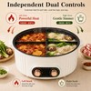 4-Compartment Hot Pot, 6L Large Stew Pot with Divider, Dual