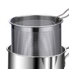 Stainless Steel Deep Fryer Pan Durable Portable Mini Long Handle