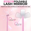 Miuffue Flexible Large Square Lash Mirror, 260°Rotation Folding Portable Eye