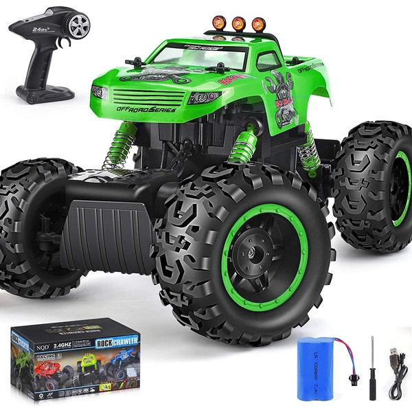 Remote Control Trucks Monster RC Car 1: 12 Scale Off Road Vehicle 2.4Ghz Radio Remote Control Car 4WD High Speed Racing All Terrain Climbing Car Toys Car Gift for Boys