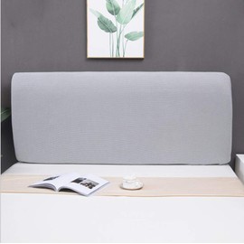 APTBJKUiU Bed Headboard Covers Headboard Cover Dustproof Thick Stretchy Bed Headboard Dustproof Cover 360° All-Round Package for Bedroom Decoration Decor Light Grey 180 cm (71 - 79 Inches)