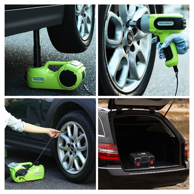 Simtamy Electric Car Jack Kit 5Ton 12V Car Jack Hydraulic