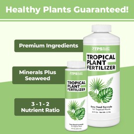 TPS NUTRIENTS Tropical Plant Fertilizer for All Tropical Indoor and Outdoor Plants, Liquid Plant Food 8 oz (250mL)