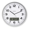 Hama Moorea Radio Wall Clock (DCF Radio-Controlled Clock, Digital Display