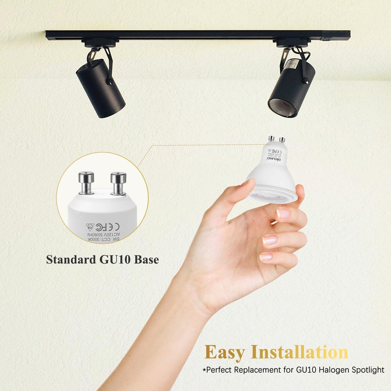 DiCUNO GU10 LED Bulbs 5W Warm White, 3000K, 500lm, 45