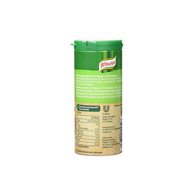 Knorr Garden Herbs Seasoning Mix (Knorr Kräuterlinge Gartenkräuter), 2.1oz (60g)