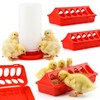 4PCS Chick Feeder and Waterer Kit,3×12-Hole Trough Feeders and 1