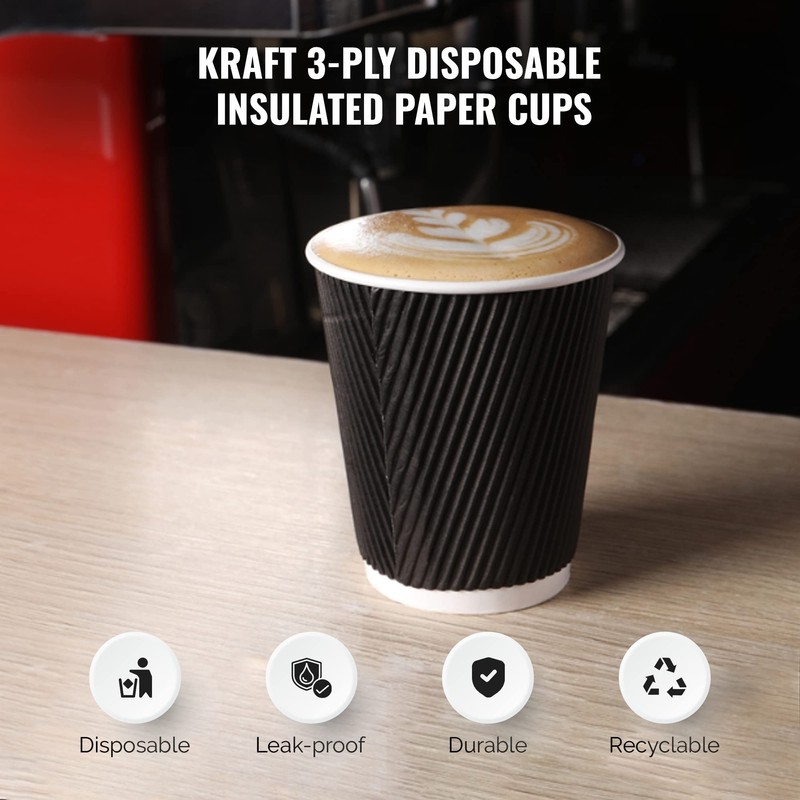 We Can Source It Ltd - 12oz Black Ripple Paper