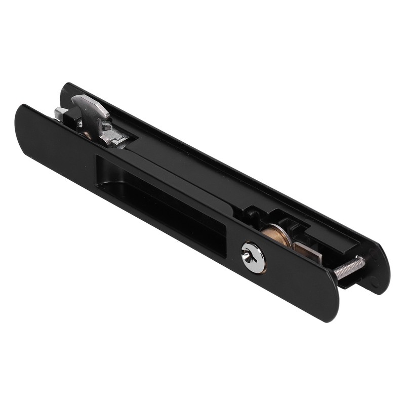 Sliding Door Lock Black Copper Zinc Alloy Lock Furniture Hardware