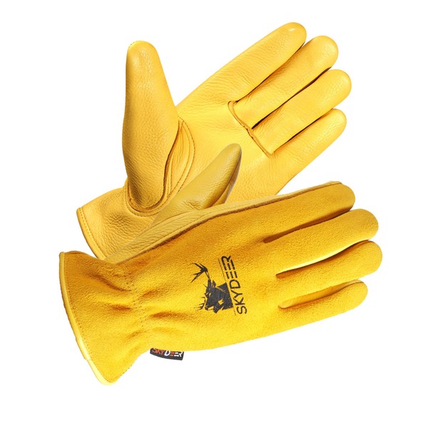 SKYDEER Full Super Soft Deerskin Leather Work Gloves (SD2212/XL)