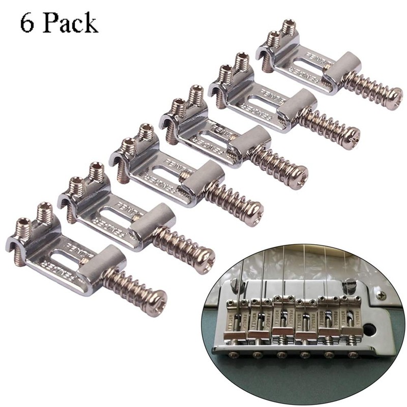 RuiJOTWAT 6 Pack Roller Tremolo Bridge Saddles for Electric Guitars,