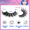 False Lashes Natural Cateye Eyelashes - 3D Fluffy 14mm Natural