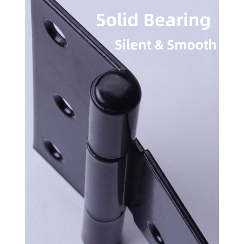 T-Hinge Black Shed Door Hinge Gate Hinge Rustproof Powder Coating