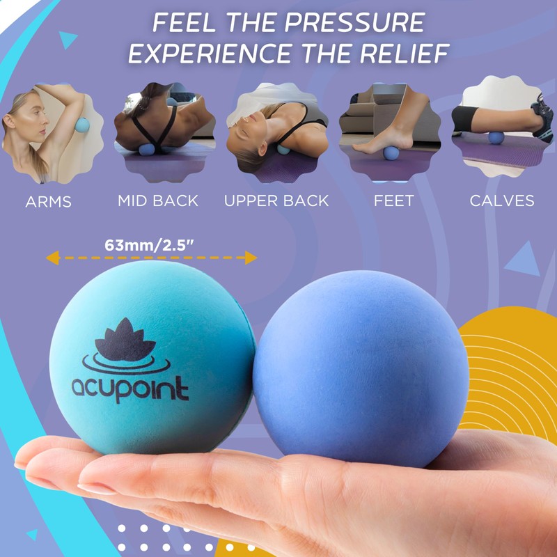 Acupoint Physical Massage Therapy Ball Set - Ideal for Yoga,