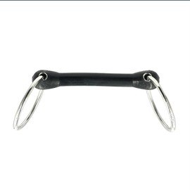 Equine Smile ES0101 Snaffle Bit Flexible Rubber Bar Ring Diameter 65 mm Bit Thickness 23 mm (14.5 cm)
