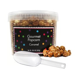 Caramel Popcorn Bucket with Scoop, 20 Ounce, Caramel Corn, The Hampton Popcorn & Candy Company