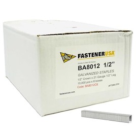 1/2" Leg x 1/2" Crown 21GA GALV 8012 Staples 80,000ct | BA8012C8