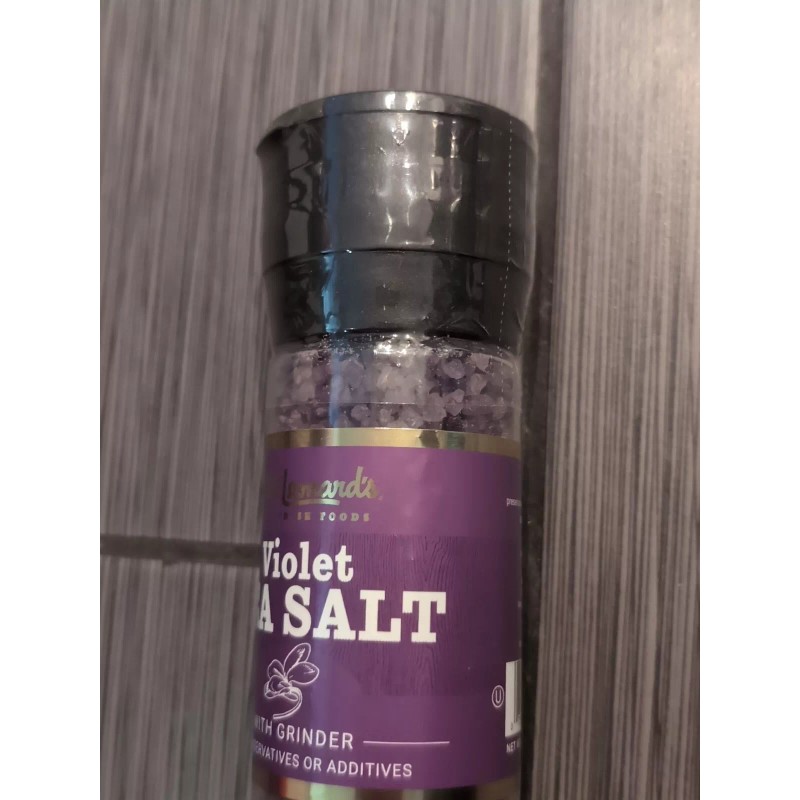 Stew Leonard's Natural Violet Grape Sea Salt with Grinder Jar