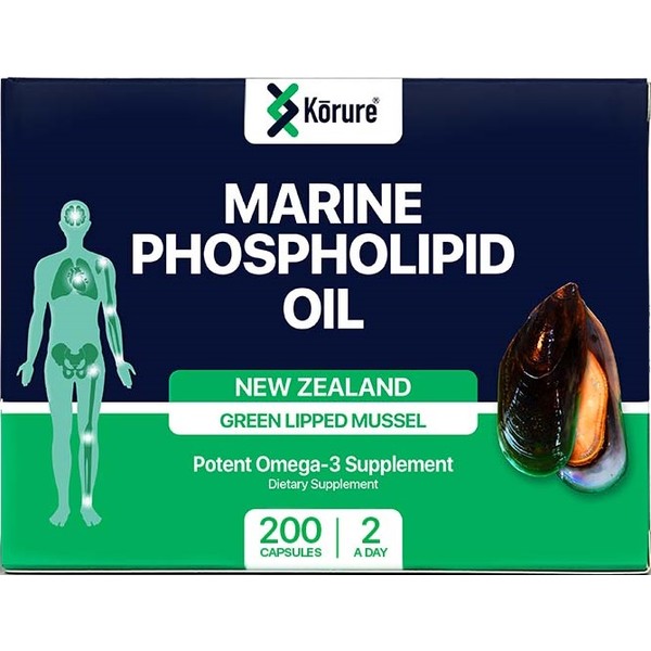 Korure Marine Phospholipid Oil NZ Green Lipped Mussel Capsules 200