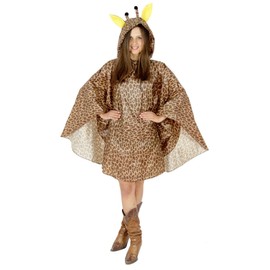 Foxxeo Giraffe Party Poncho for Men and Women for Carnival Party Rain Fast Costume