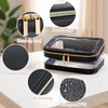 Travel Clear Makeup Bag with Makeup Brush Bag, Black Waterproof