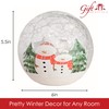 Gift Essentials Cozy Snowmen Crackle Glass Globe - LED Christmas