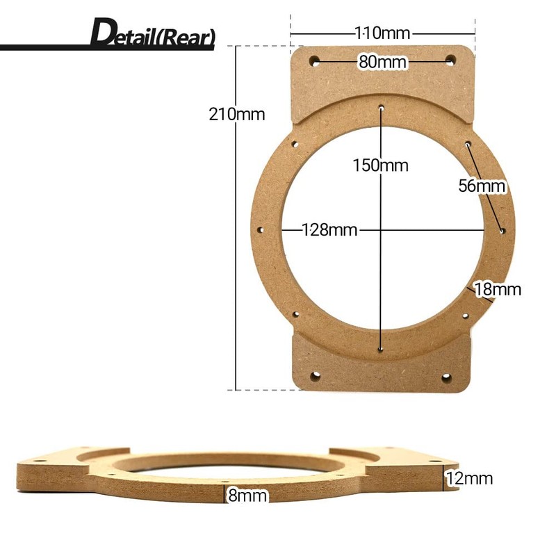 JIMNY Compatible JB64 Jimny Sierra JB74 Front Rear Speaker Baffle