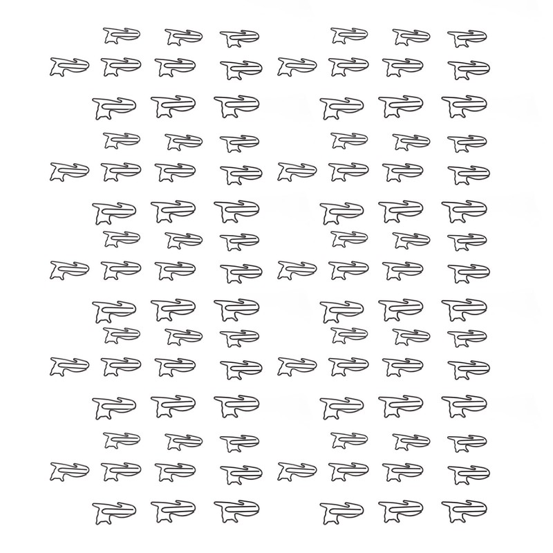 100pcs Cat Shape Paper Clips Increased Slip Resistance Rustproof Metallic