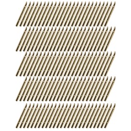 FILFEEL R125-4S 100Pcs Spring Test Probe Sleeve, 2.4mm Probe Sleeve Drilling Size, Brass Testing Pin Spring Probe Set for P125 Series Pin