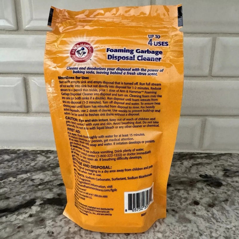 Arm Hammer Foaming Garbage Disposer Cleaner Odor Eliminator Citrus Scent