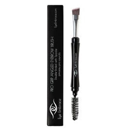 Eye Embrace Pro Grip - Brocha angular para cejas y cepillo para coleteros, calidad premium para maquillaje de cejas