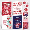 Decorably 8 Pack Foiled Valentine's Day Cards with Envelopes &