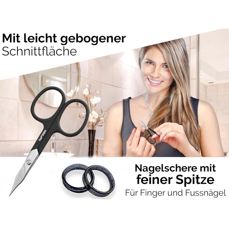 AFTREN Curved Nail Scissors Cuticle Scissors Nails Toenails Brand Quality