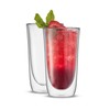 JoyJolt Spike Double Wall Glasses, Cocktail Beer Drinkware Glass Set