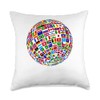 Earth Globe World Flags The Countries of the World Throw