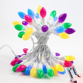 HUGSVIK Easter Lights Battery Operated, 50 LED 17FT Easter Pastel Light with White Cord, 8 Modes Indoor Outdoor Easter String Lights for Home Bedroom Patio Window Christmas Easter Decorations