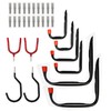 brackit 10x Wall-Mounted Garage Hooks - 30pc Assortment Set for
