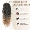 Molleas Goddess Locs Crochet Hair 14inch,9 Packs Faux Locs Crochet