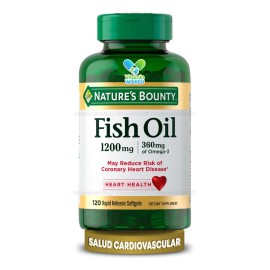 Aceite de Pescado 1200mg Nature’s Bounty 120 Cápsulas Blandas 360mg Omega-3
