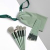 13-Piece Travel Makeup Brush Set for Eyeshadow, Powder, and Lip Set