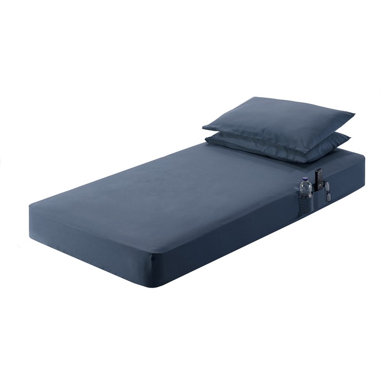 Nap Time 42"x85"x7.5" Blue/ 4 Piece Sheet Set