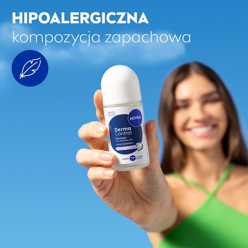 NIVEA Derma Control Restore Damen Antitranspirant 72h Kugel Schutz Hyaluronsäure