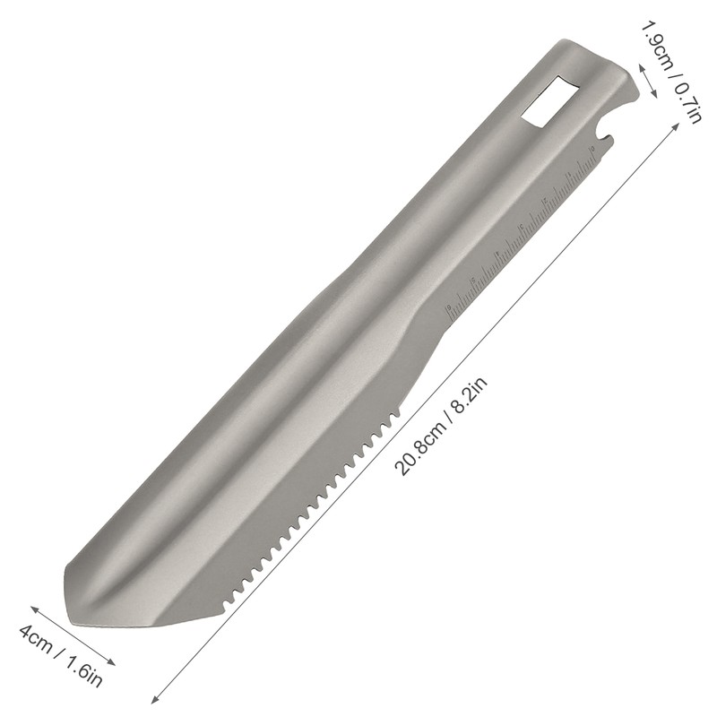 Ultralight Titanium Hand Shovel Multi Tool Backpacking Trowel with Carrying